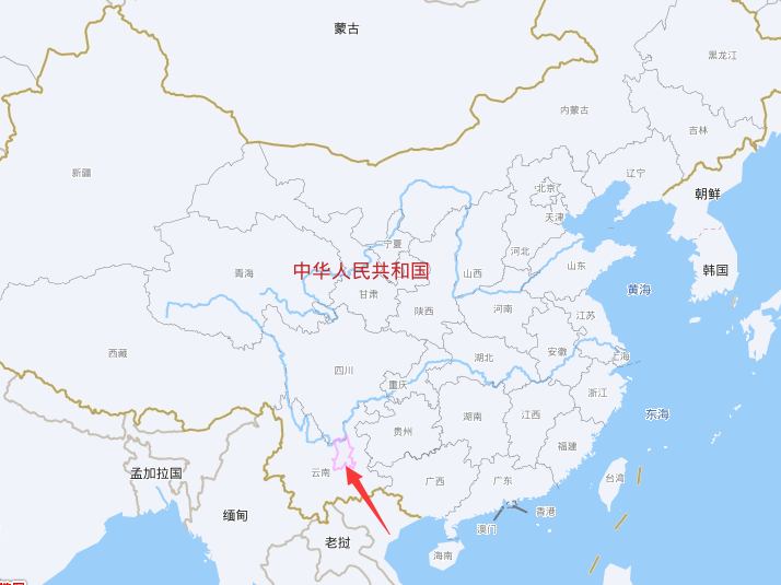 昆明在中國地圖的什么位置【圖片地圖】